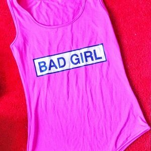 NOT $3 COMMENT OFFER "bad girl" off brand bodysuit